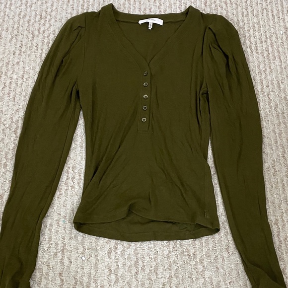 Frame Rushed Sleeve Henley - Picture 2 of 3